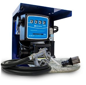 KIT DE ABASTECIMENTO PARA DIESEL 220V 60L/MIN, COM BICO MANUAL E MANGUEIRA DE TRANSFERÊNCIA NBR 4M 8835 - BREMEN