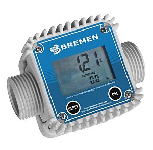 MEDIDOR DIGITAL PARA ÁGUA E ARLA 32 POLIETILENO 1" BSP MACHO V100L/MIN 7485 - BREMEN