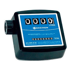 MEDIDOR MECÂNICO PARA BIODIESEL, DIESEL E QUEROSENE, 4 DÍGITOS, 120L/MIN 3,5BAR SEM FILTRO 7811 - BREMEN