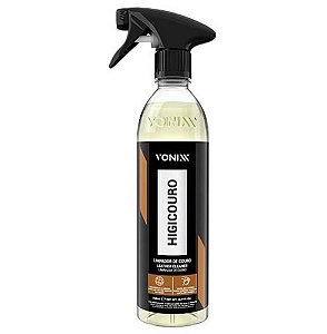 LIMPADOR DE BANCOS DE COURO HIGICOURO 500ML ELIMINA ÁCAROS E MOFO 2009012 - VONIXX