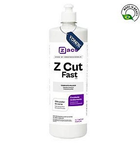 COMPOSTO POLIDOR PROFISSIONAL Z CUT FAST 1L ZACS ALTO DESEMPENHO EM TODAS AS PINTURAS 2009065 - VONIXX
