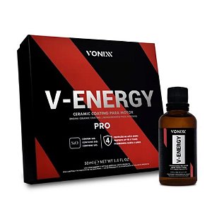 VITRIFICADOR DE MOTOR V-ENERGY PRO 50ML REVESTIMENTO PREMIUM PARA MOTORES, PLÁSTICOS E METAIS 2018019 - VONIXX