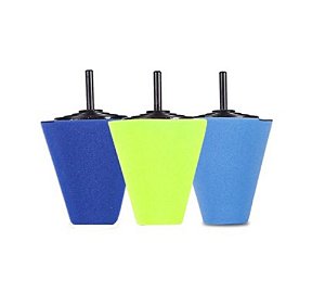 KIT 3 BOINAS DE POLIMENTO EM CONE, CORTE, REFINO E LUSTRO PARA DETALHAMENTO AUTOMOTIVO 2006001 - VONIXX