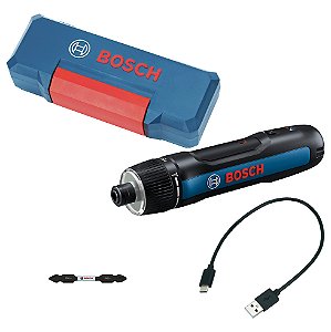 PARAFUSADEIRA A BATERIA 3,6V BOSCH GO 3+MAL+ 1AC TRAVAMENTO DE BITS UNIVERSAL 06019H22E0-000 - BOSCH