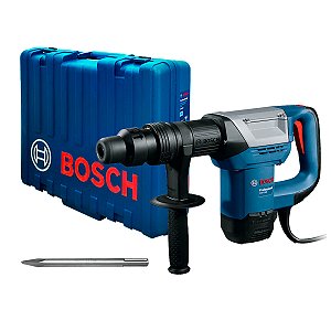 MARTELO DEMOLIDOR BOSCH GSH 500 1.100W 7,5J 127V COM MALLETA, PONTEIRA E PUNHO AUXILIAR 06113387D0-000 - BOSCH
