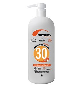 PROTETOR SOLAR FPS 30 1/3 UVA 1L PROFISSIONAL, PROTEÇÃO CORPORAL DURADOURA CONTRA O SOL 60996 - NUTRIEX