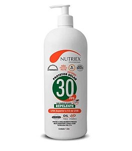 PROTETOR SOLAR FPS 30 1/3 UVA COM REPELENTE, PROTEÇÃO E SEGURANÇA PARA PELE CORPORAL 1L - 61051 - NUTRIEX