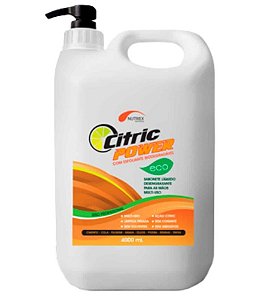 SABONETE LÍQUIDO DESENGRAXANTE COM ESFOLIANTE CITRIC POWER 4L PARA REMOÇÃO DE ÓLEOS E GRAXAS 63644 - NUTRIEX