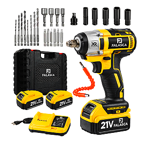 CHAVE DE IMPACTO PROFISSIONAL A BATERIA 21V ALTA PERFORMANCE 350NM 1/2" 2000 RPM FIW21B2 F07 5165 - FALASCA