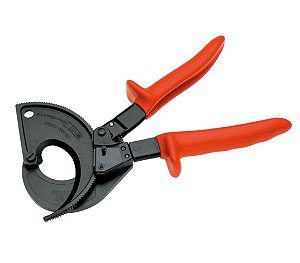 ALICATE CORTA CABO COM CATRACA 32MM FERRAMENTA PROFISSIONAL PARA CORTE DE CABOS ELÉTRICOS 61,0012  - NOLL - AMATOOLS