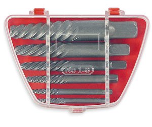 KIT SACA PARAFUSO MANUAL 6 PEÇAS M3 A M25 EXTRATOR PARA PARAFUSOS ESPANADOS E QUEBRADOS  96,0001 - ROCAST - AMATOOLS