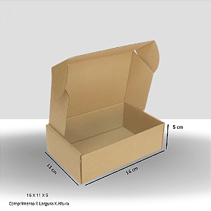 Caixa de Papelão 16x11x5 cm Tipo Sedex para Envio E-commerce