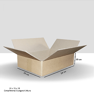 Caixa de Papelão 24x15x10 tipo Maleta para E-commerce