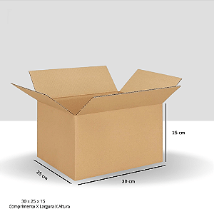 Caixa de Papelão Tipo Maleta 30x25x15 cm para Envio e E-commerce