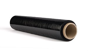 Bobina / Rolo Filme Stretch 500 mm x 0,025 Virgem com Tubete Preto