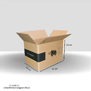 Caixa de Papelão 31x22x12 para E-commerce com Impressão