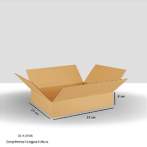 Caixa de Papelão Tipo Maleta 33x24x6 cm para Envio e E-commerce