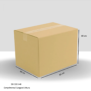 Caixa de Papelão Tipo Maleta 50x30x40 cm para Envio e E-commerce