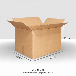 Caixa de Papelão Maleta 60x40x40 Mudança Grande Embalagem