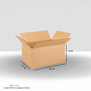 Caixa de Papelão Tipo Maleta 16x11x8 cm para Envio e E-commerce