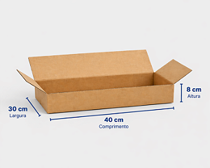 Caixa de Papelão Maleta 40x30x8 Embalagem PAC