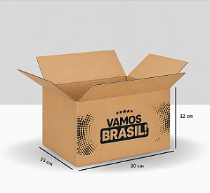 CAIXA DE PAPELÃO TIPO MALETA VAMOS BRASIL 20x15x12 CM EDIÇÃO ESPECIAL