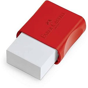 Borracha Plástica Branca com Cinta Vemelha - Faber-Castell