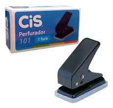 Perfurador De Papel 1 Furo Cis 101 Metal Pr. Parágrafo 10 Folhas