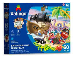 Jogo de Tabuleiro Corre Pirata 60 peças Xalingo - Xalingo Brinquedos