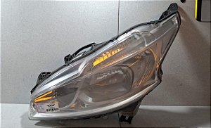 Farol Lado Esquerdo Peugeot 208  2013 a 2016 - (Sem Led)