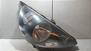 Farol Lado Direito  Honda Fit 2003 a 2008 Máscara Negra