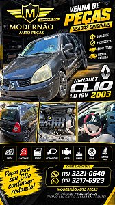 SUCATA VENDA DE PEÇAS RENAULT CLIO  1,0 16V 2003