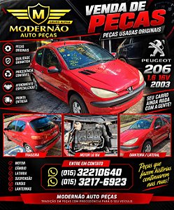 SUCATA VENDA DE PEÇAS PEUGEOT 206 SOLEIL 16 2002 a 2003