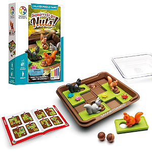 Squirrels Go Nuts! – Smart Games | Jogo de Lógica e Estratégia com 60 Desafios | 6+