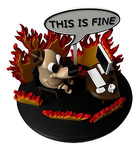 Meme Diorama This Is Fine 3dcomtech