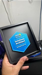 Placa decorativa Certificação AWS Architect