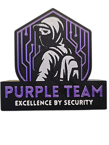 Plaquinha PURPLE TEAM – Excellence by Security -3D