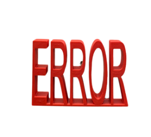 Placa ERROR Personalizado - Grande