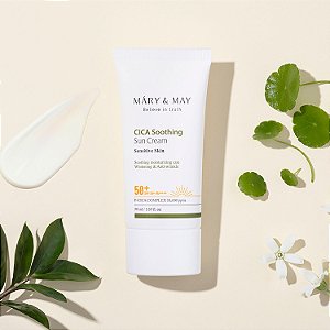 MARY & MAY - Vegan CICA Soothing Sun Cream SPF50+ PA++++