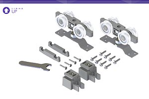 KIT Celsus CM 40 para Porta de Correr (Carro Duplo Côncavo)