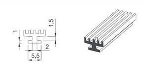 Vedação de PVC Slim - Preta (Borracha de Vedação)