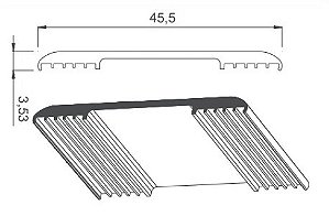 Vedação de PVC Dupla - Preta (Borracha de Vedação)