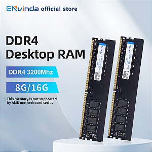 Envinda - Memoria Ram  DDR4 Funcionamento apenas Intel