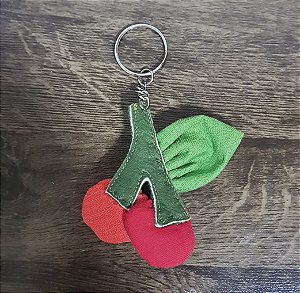 Chaveiro de Cereja em Feltro