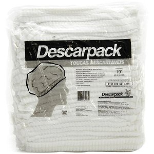 Touca Descartável Sanfonada Branca - Descarpack