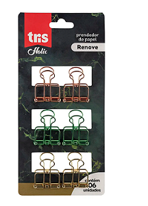 Binder Clips Tris Holic Mineral 6 UN