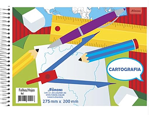 Caderno de Desenho & Cartografia  A4 48 Folhas Foroni – Capa Mole