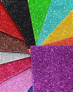 EVA com Glitter 40x60cm – Cores Sortidas