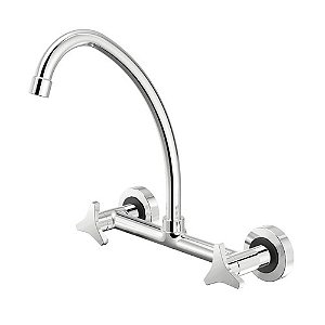 Torneira Misturador de Parede para Cozinha Nova Gyro 1256-Ngy-Cr Cromado