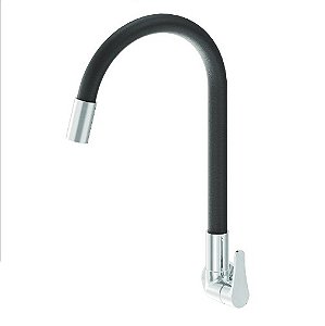 Torneira De Parede Para Cozinha Flex Nova Exacta 1169-Nexa-Flex-Cr Preta -Fabrimar